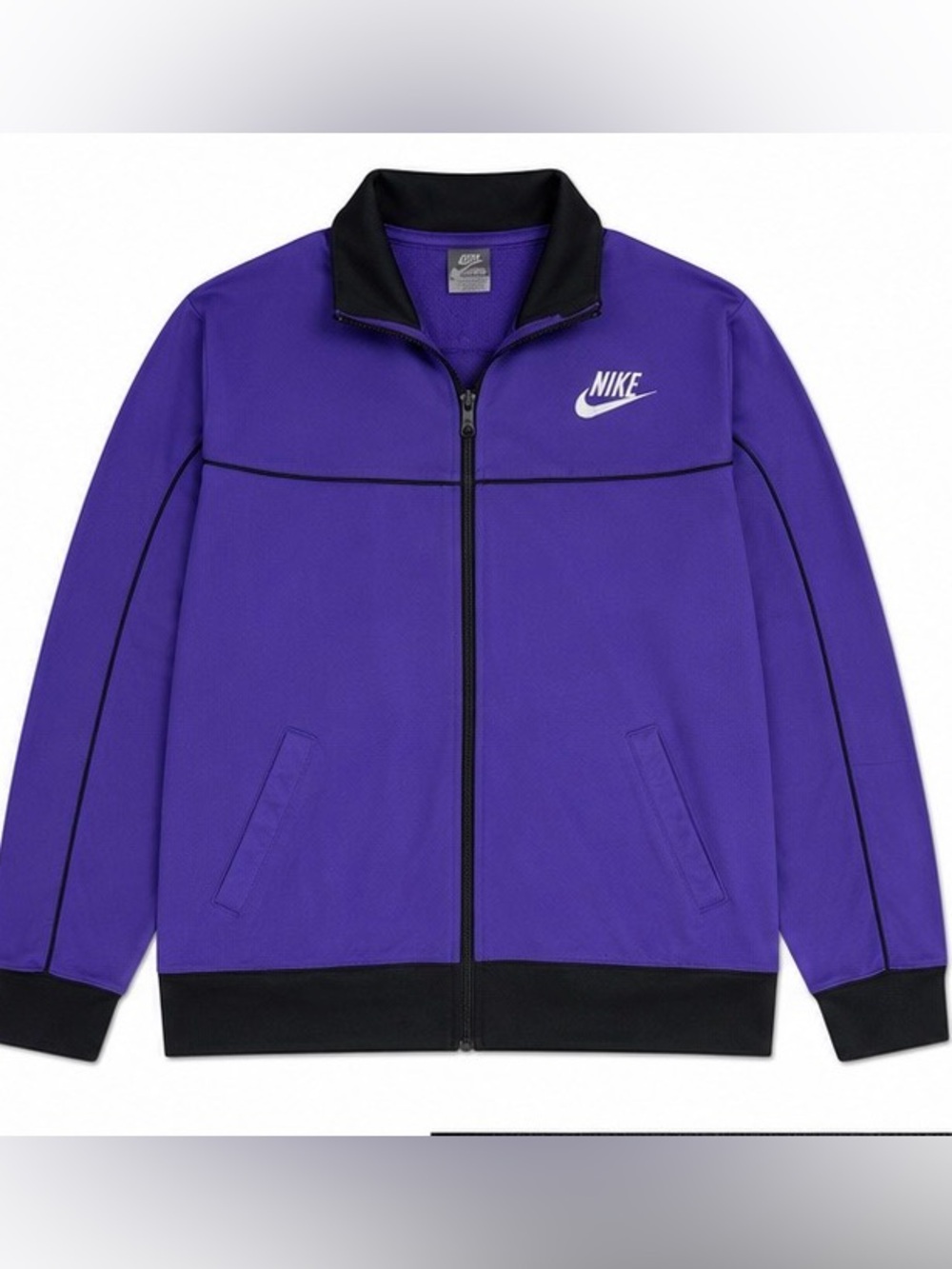 Nike Men’s Purple Windbreaker Jacket with Black Trim